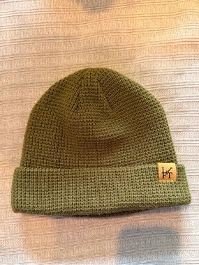 LIFT Green Waffle Knit Beanie Hat